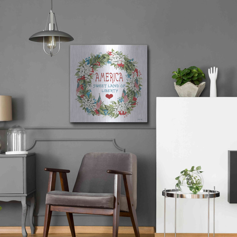 «America Wreath» par Cindy Jacobs, H 24 po x l 24 po