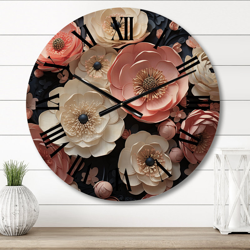 Horloge murale en bois massif Mattisen, Petit