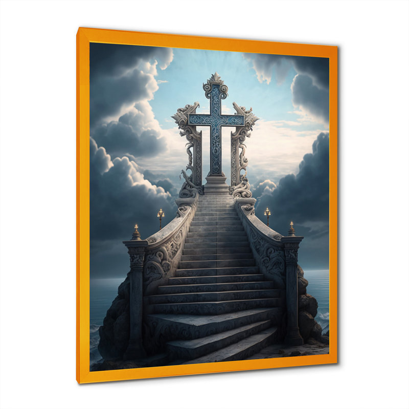 " Stairs To Heaven III ", Gold Picture Framed, 20" H x 12" W x 1" D