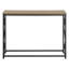 Console étroite pour chambre à coucher - Cadre en métal noir avec tablette et présentoir en stratifié taupe