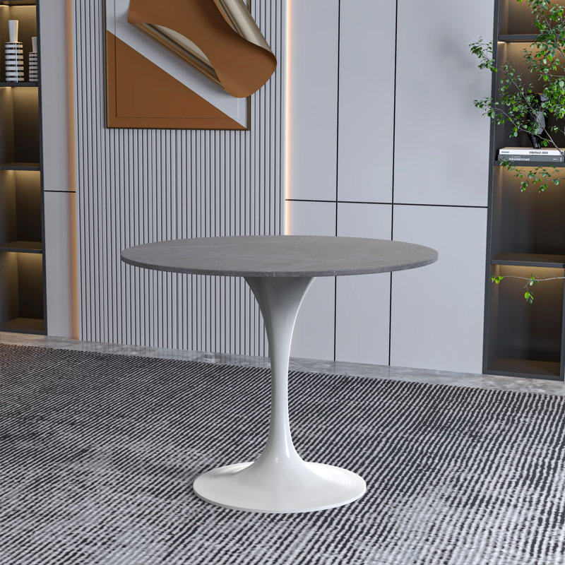 Table de salle à manger Heatherton, Gris, 29.69" H x 35.43" W x 35.43" D