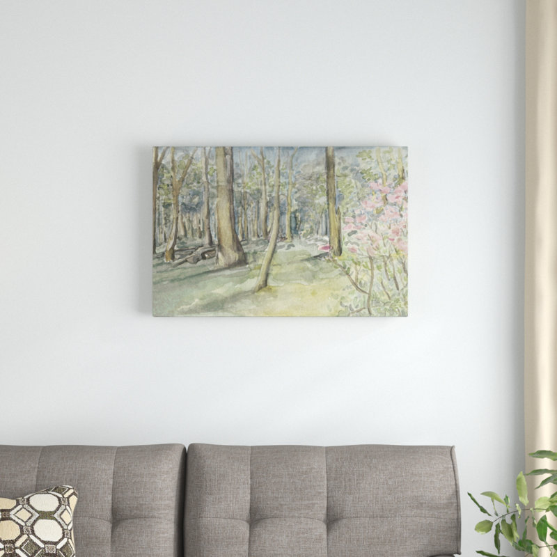 Virginia Woods I by Natasha Chabot - Painting Print, 51cm H x 76cm W, Black Floater Framed