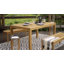 Narelle 4-Person Teak Outdoor Rectangular 59" Long Dining Set