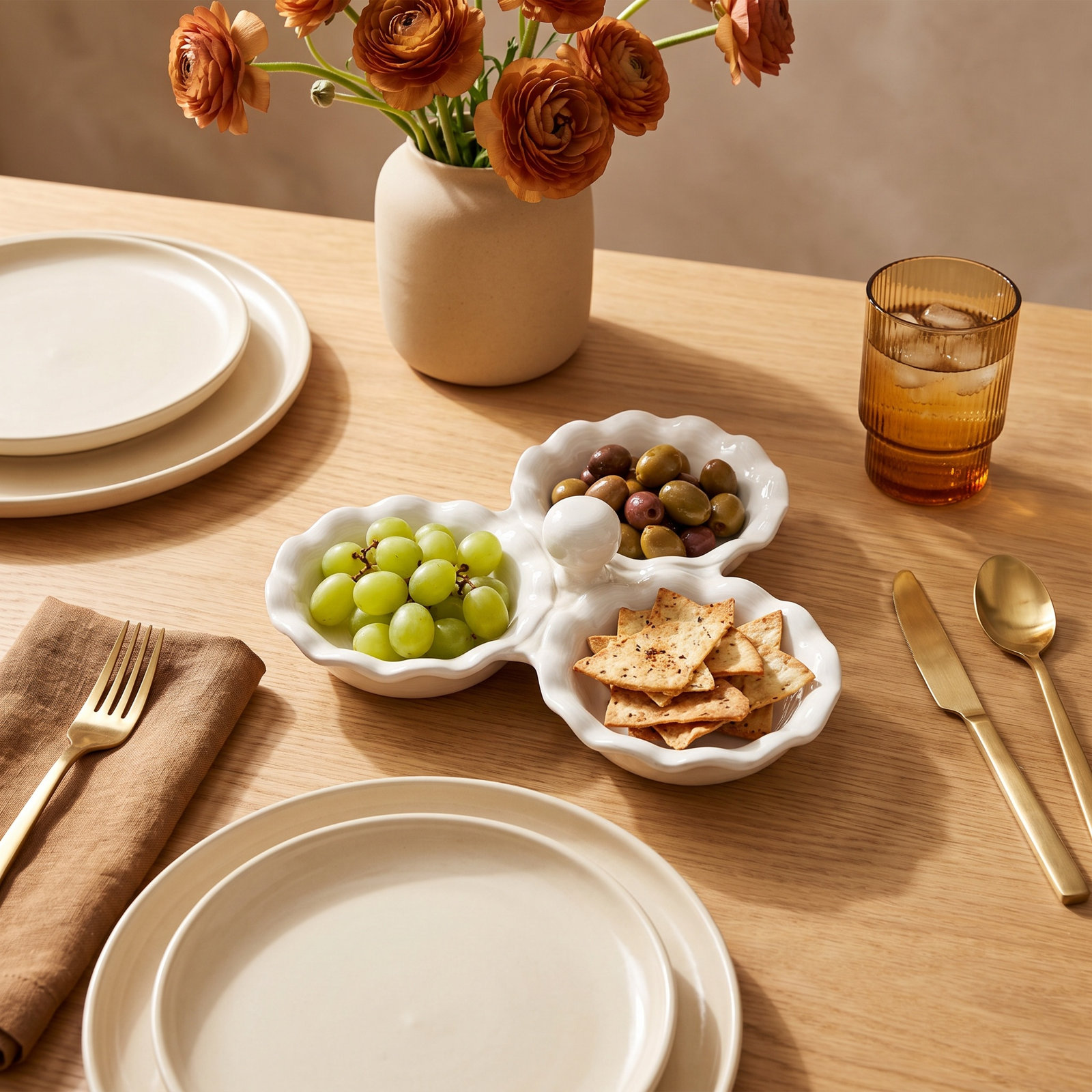 Triangle Divided Serving Dish