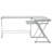 L-Shaped Tempered Glass Top Computer Desk With Pull Out Keyboard Panel, Clear