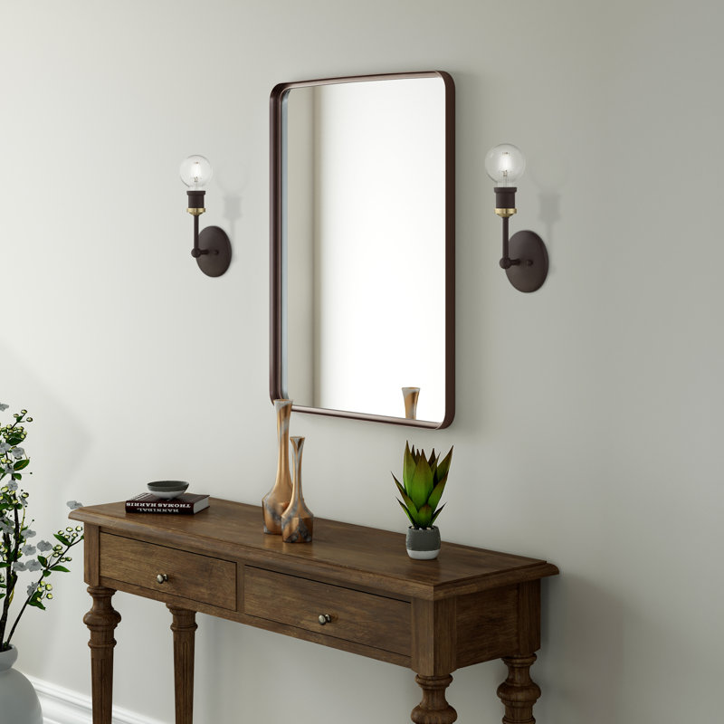 Grogan Dimmable Bath Sconce, Bronze/Antique Brasss