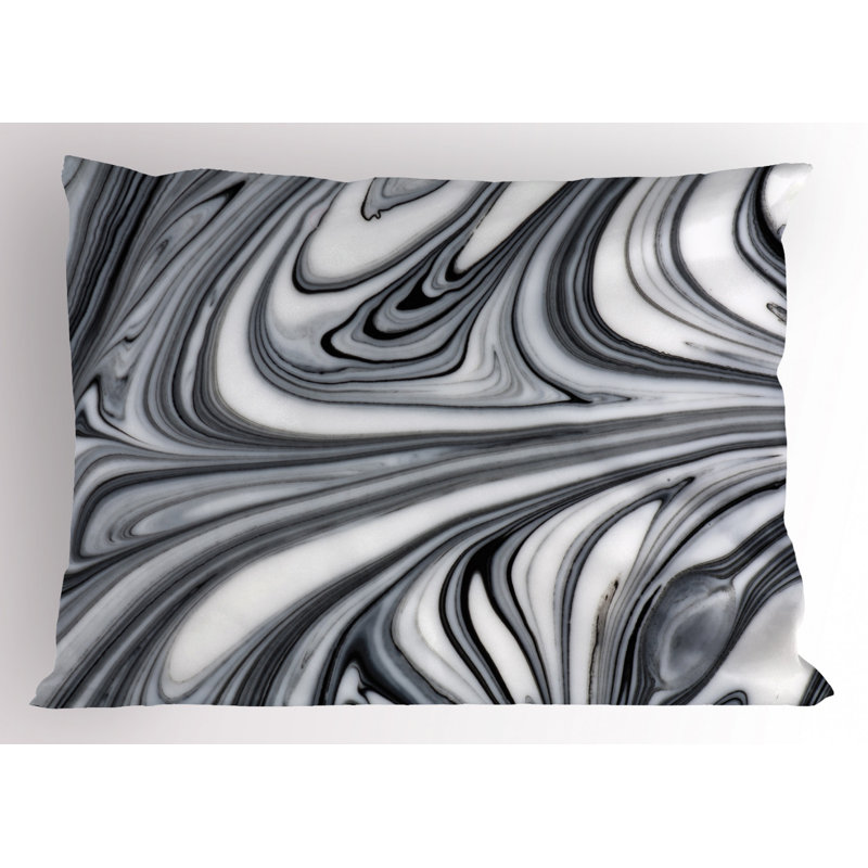 Marble Polyester Abstract Sham Set, Twin
