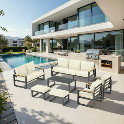 All-Weather 7-Piece Ultra Aluminum Patio Furniture Set
