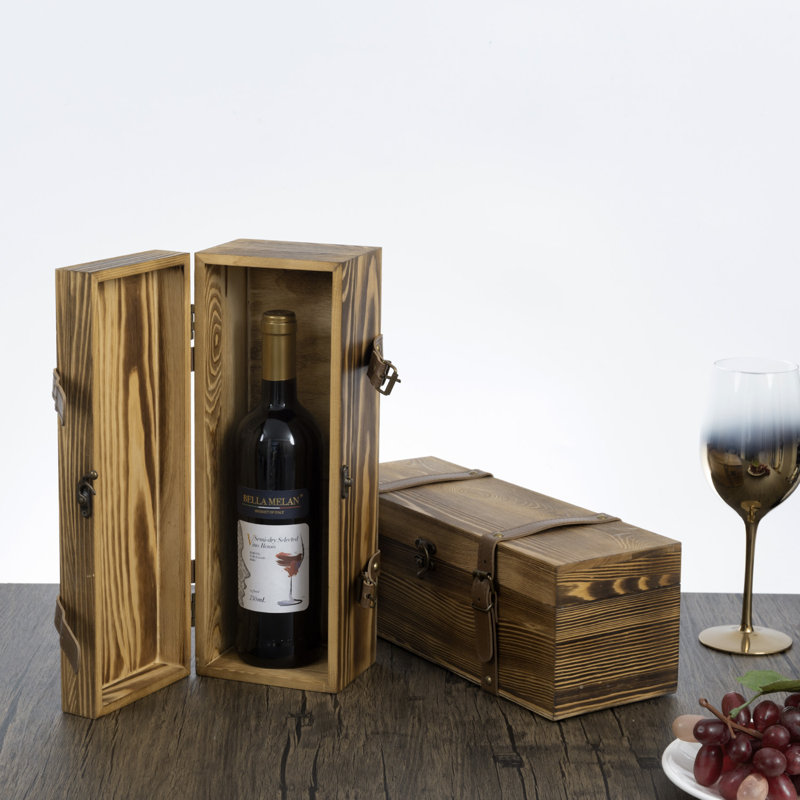 Porte-bouteilles en bois massif