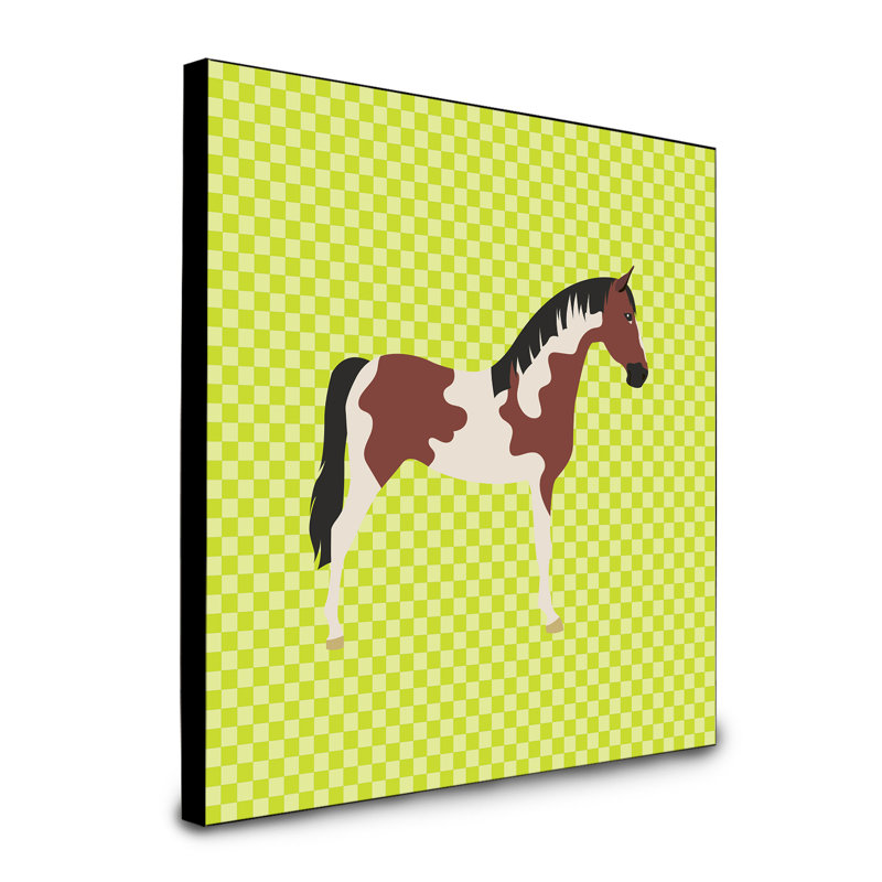 Panneau mural d’art cheval pinto Donohoo, Vert