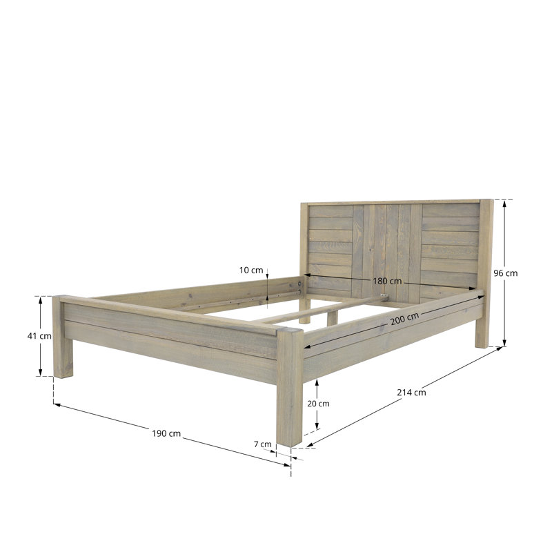 Pasadena Solid Wood Bed, Super King (6')