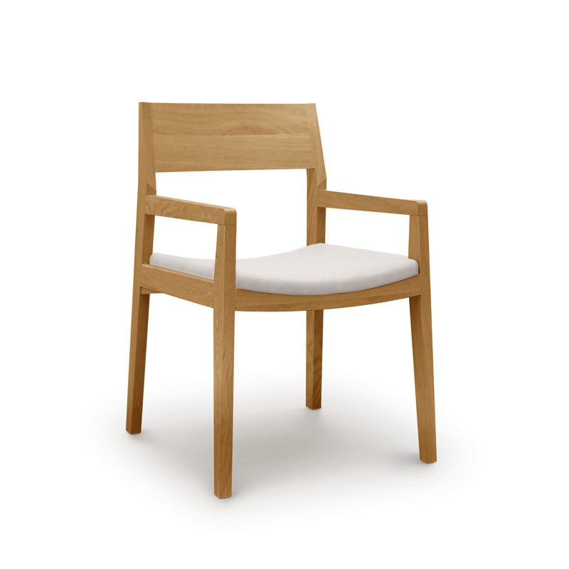 Iso Microsuede Arm Chair, Microsuede Ebony, Natural Oak