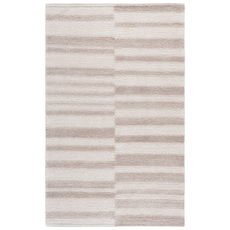 Natura 231 Hand Loomed 60% Wool; 30% Pet Yarn; 10% Cotton Abstract Rug, Rectangle 4' x 6'