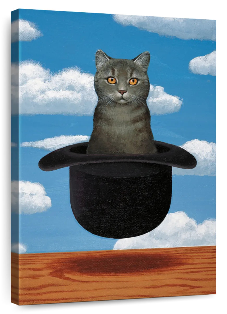 Ebern Designs Brampt Magritte Cat | Wayfair