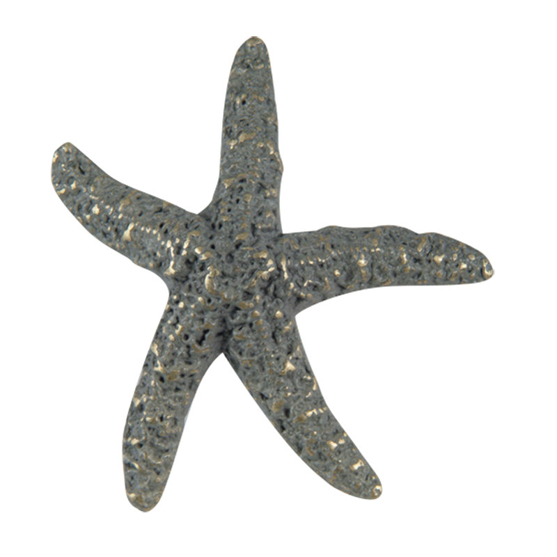Starfish 2" Length Novelty Knob, Verdigris