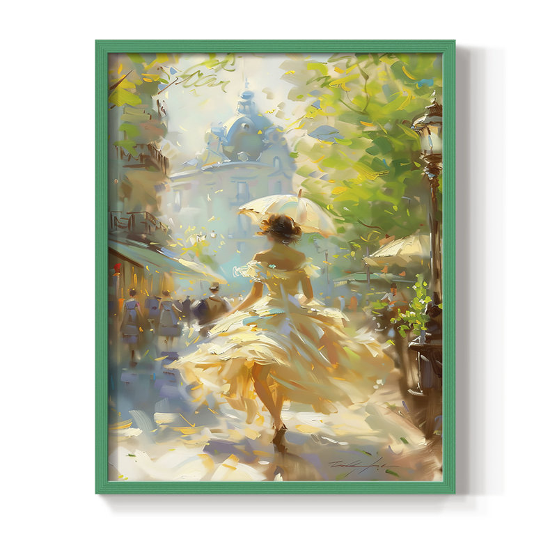 Reproduction encadrée WOMEN Series CMXVII - bois massif, H 21 po x l 17 po, Vert