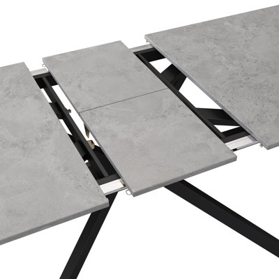 Wolfdale Extendable Metal Base Dining Table