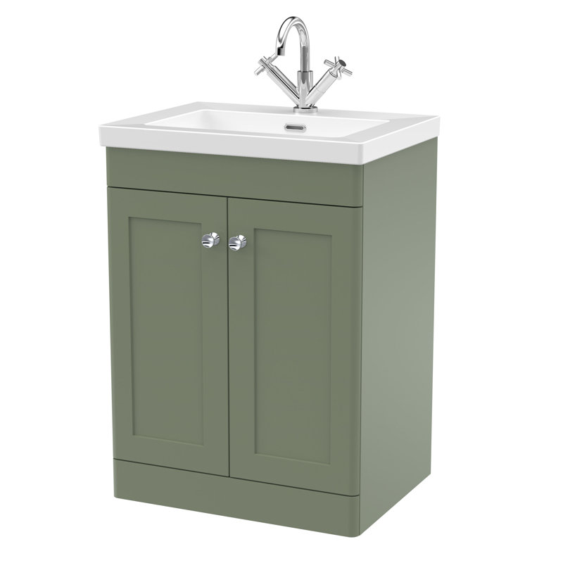 Classique Bathroom Vanity, Satin Green, 61.3 cm W