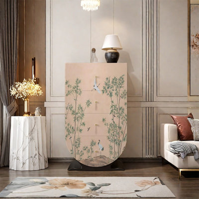 Elegant Storage Cabinet with Sturdy Pine Frame