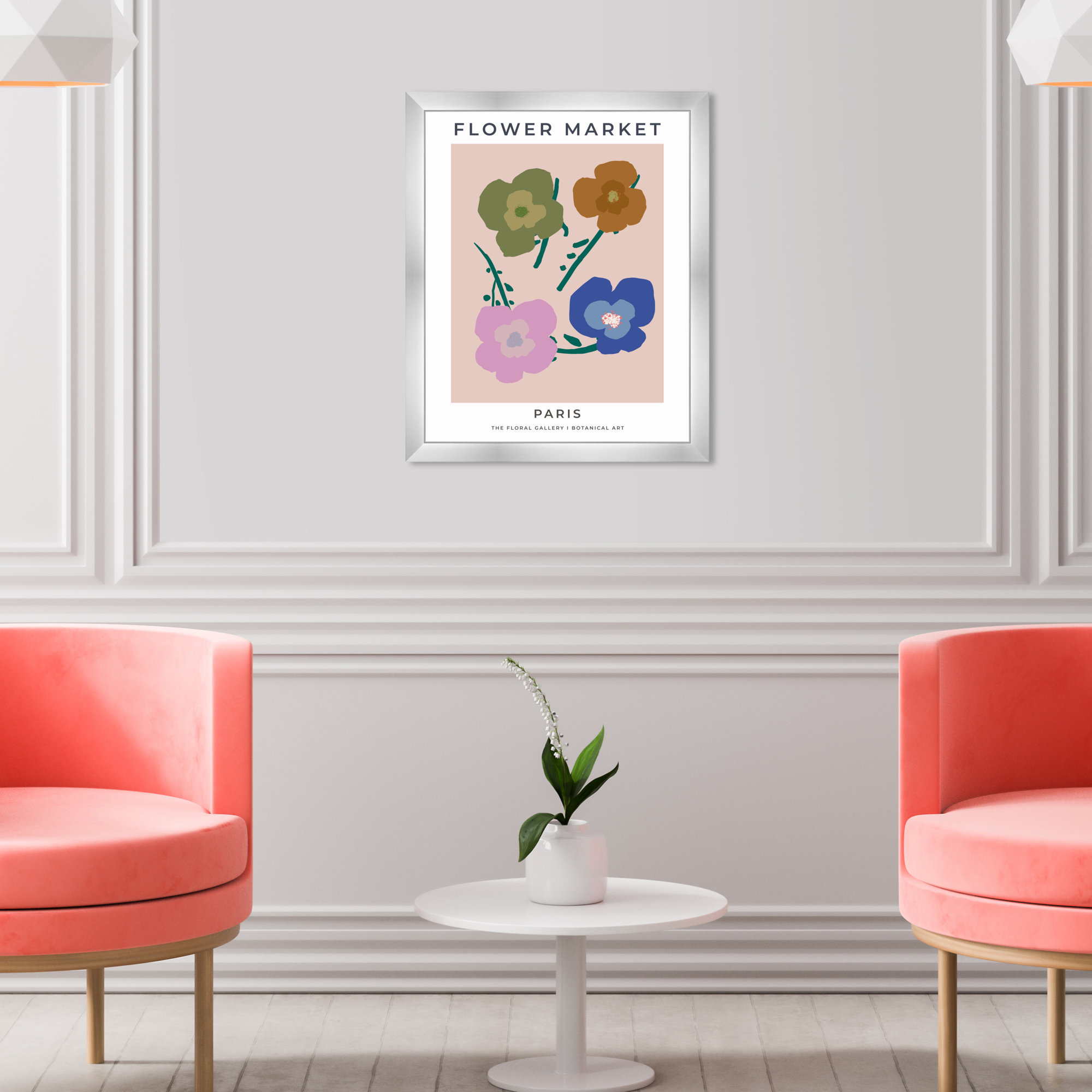 Paris Flower Market by Oliver Gal, Silver, 22" H x 18" W