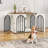 Wooden Dog Crate Furniture TV Stand, Indoor Dog Kennel for Small/Medium/Large Dogs, End Side Table Dogs Crates, Anti-Chew, Anti-Escape, Arched Door Design-777740576-782254585