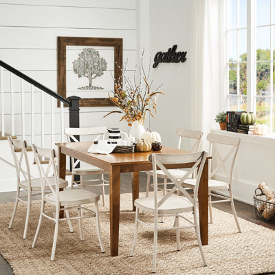 Aliha 6-Person Solid Wood Four-Leg Dining Set