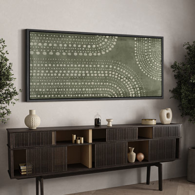 Impression sur toile encadrée matricielle abstraite Mid Mid Century