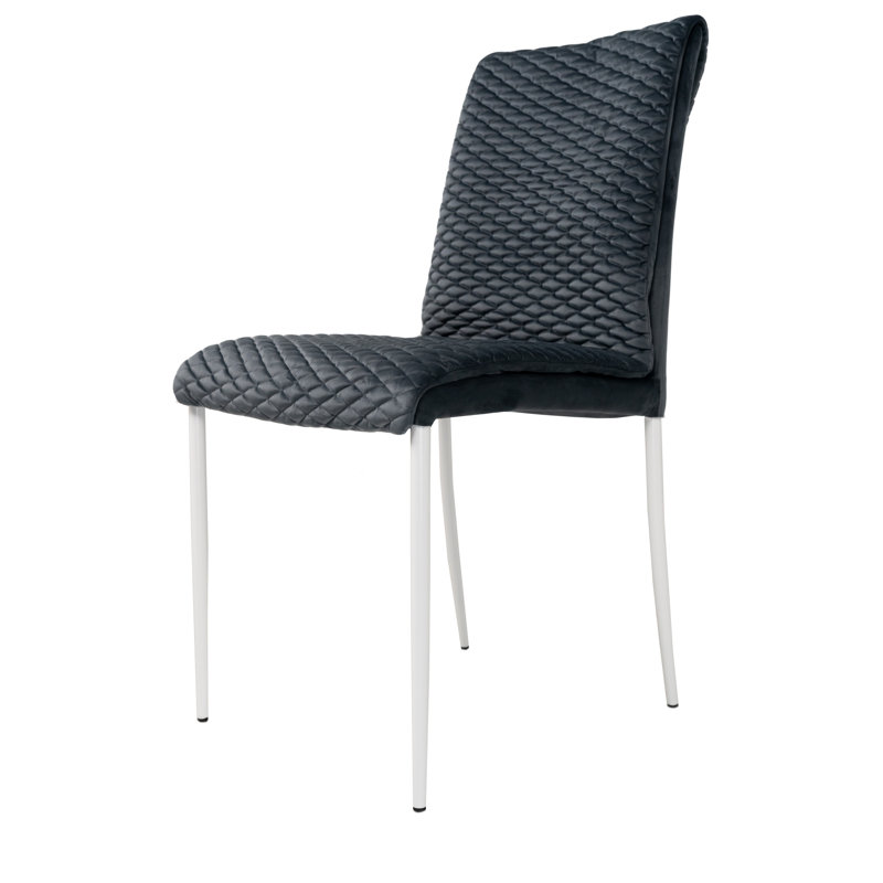 Cailloch 47cm H Tufted Polyester Blend Upholstered Side Chair in Blue