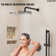 Wall Mount Pressure-Balanced Shower System,10" Rainfall Shower Head with Slider Bar Handheld Spray