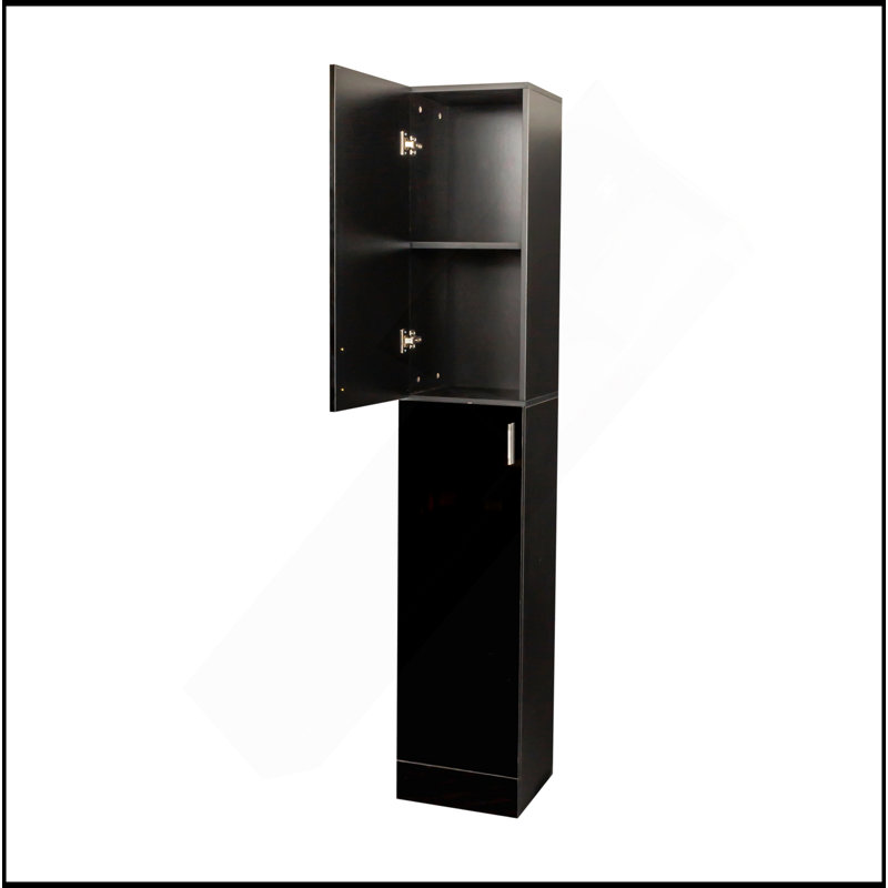 Armoire autoportante polyvalente pour diverses pièces au design élégant, Noir