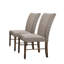 Ensemble de deux chaises d'appoint en lin crème et chêne