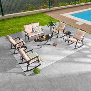 6 - Person Patio Conversation Set with Cushions