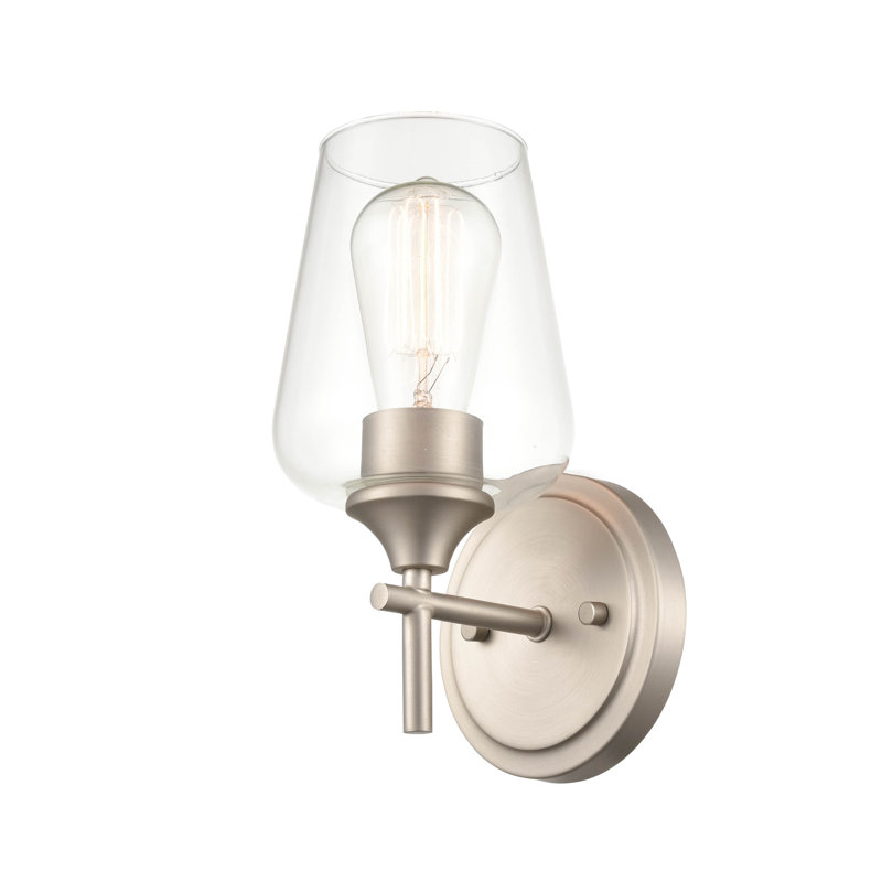 Lizeth Dimmable Bath Sconce, Satin Nickel