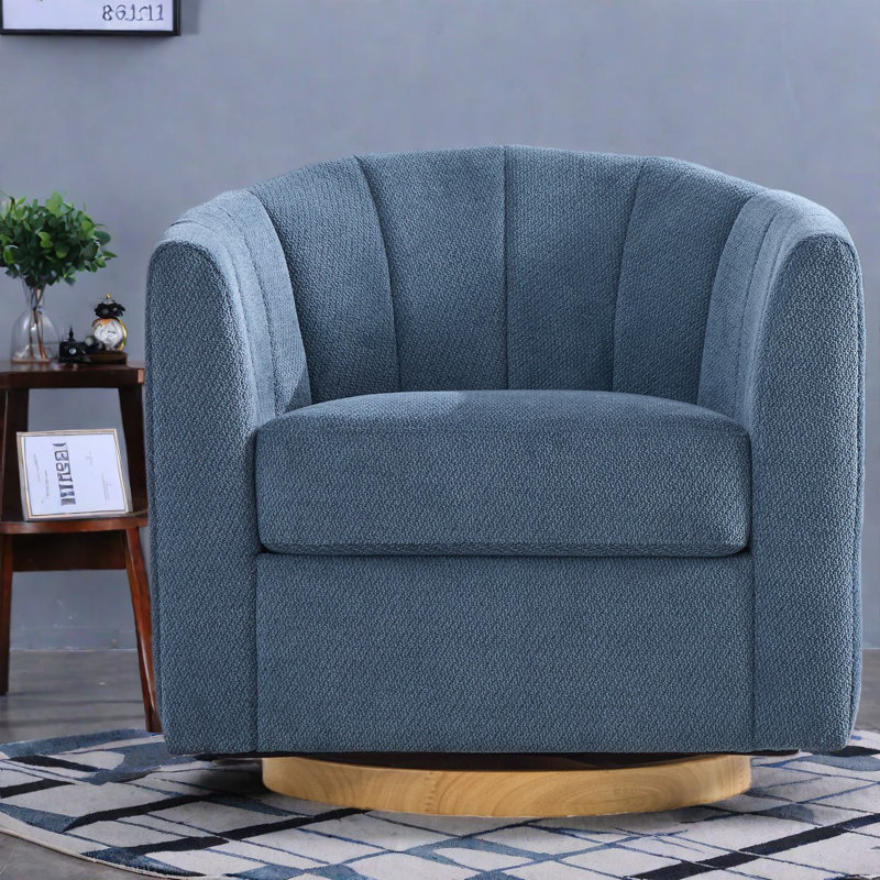 Chaises d'appoint pivotantes avec rangement, base en bois de chenille, maison moderne