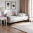 Montgomery Modern And Contemporary Beige Fabric Upholstered And Dark Brown Finished Wood Twin Size Daybed-1250700826-1250700827