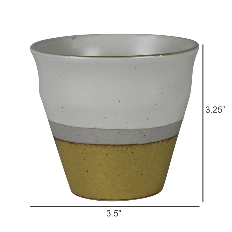 Tumbler, Ceramic, 8 Oz Capacity, Ochre
