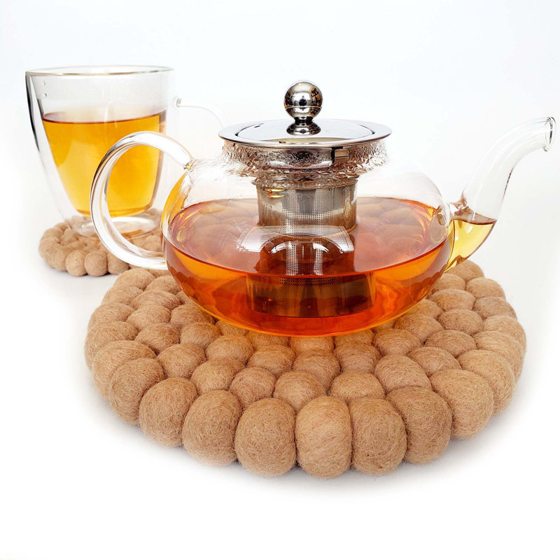 5006Trivets Round 1 Piece Trivet, Driftwood Brown