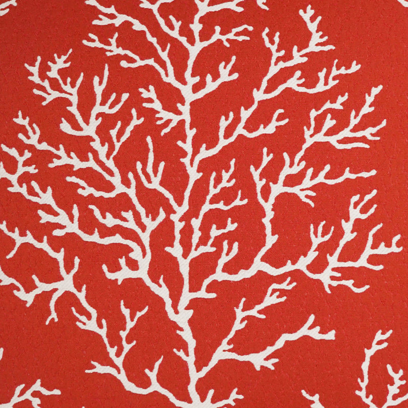 Coral Pillow Cover & Insert, Red, Square 20"