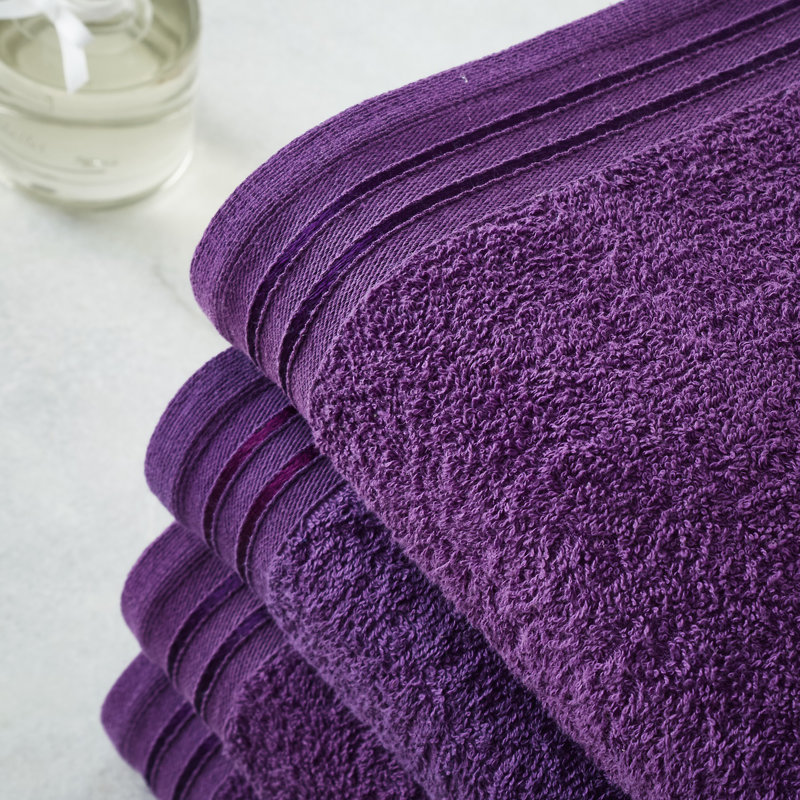 Lazayah Midweight Bath Sheet, Purple