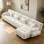 Canapé modulaire convertible en L en chenille avec repose-pieds-1152123188-1152123194