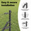 Chain Link Fence With 7 Posts Galvanised Steel-306222715-306222661