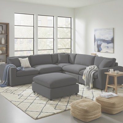 Modular 6-Piece Sectional - Charcoal