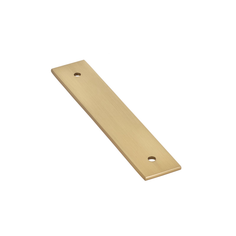 Art Deco Pull Backplate, Satin Brass