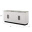 Console Sda Buffet, 4 portes avec tablette réglable, blanc 63 po