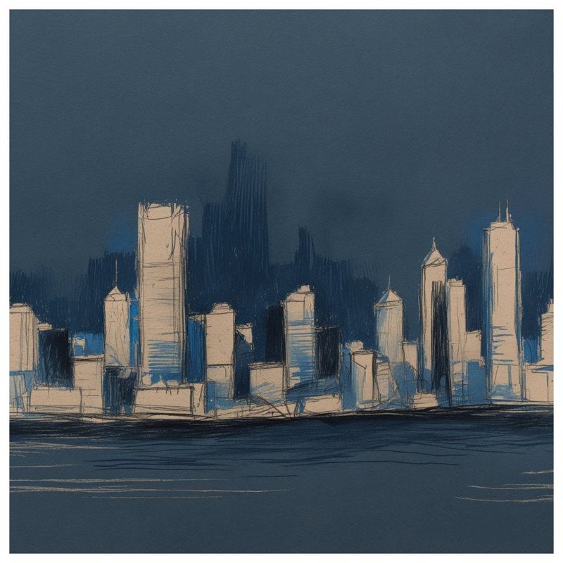 Rideaux de fenêtre Urban Skyline, 50 po x 92 po - 1 panneau, Transparent