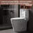 17.3＂Modern One-Piece Toilet with Powerful Dual Flush, Elongated Skirted Bathroom Toilet, Map 1000g-105791090