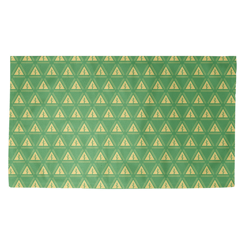 Tapis vert à motif d'arbres minimalistes Barbra, Rectangle 2 pi x 3 pi