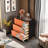 Hand-Painted Storage Cabinet with Multi-Compartmen