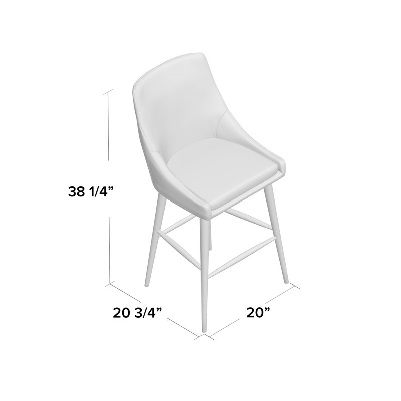 Leonitus Upholstered Counter Stool, Tawny Port