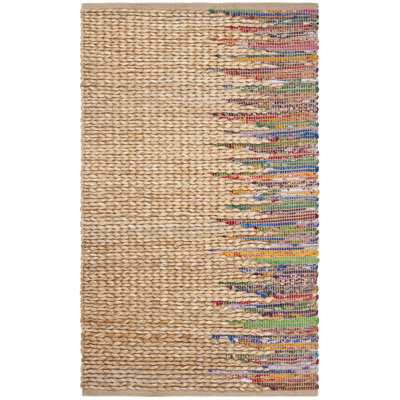 Plympt Hand Woven Jute, Cotton Rug